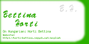 bettina horti business card